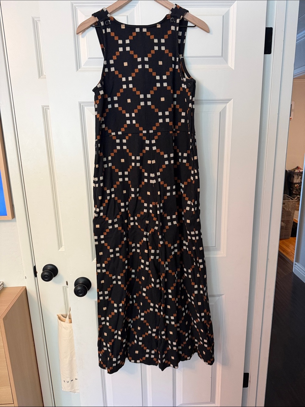 Ace & Jig Black Allovers with Orange and Cream Geometric Print - Picture 2 of 6